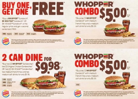 burger king coupons