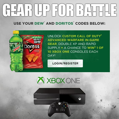 Free mountain dew codes double xp