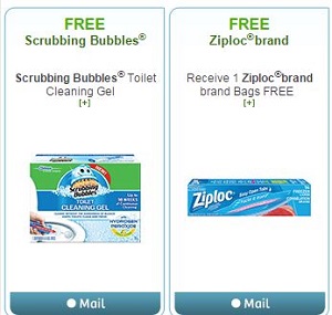 scrubbing bubbles and ziploc coupons
