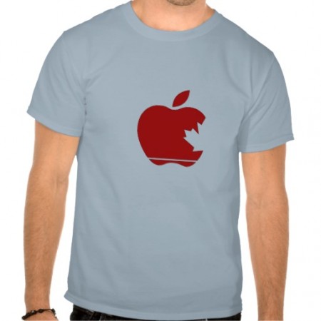 maple leaf apple logo tshirt