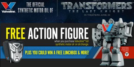 valvoline transformers contest