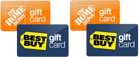 best buy and home depot gift cards