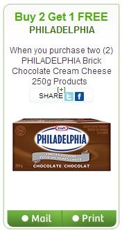 Coupon: Philadelphia Chocolate Cream Cheese | Free Stuff Finder Canada