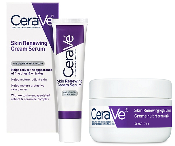 cerave serum and night cream.